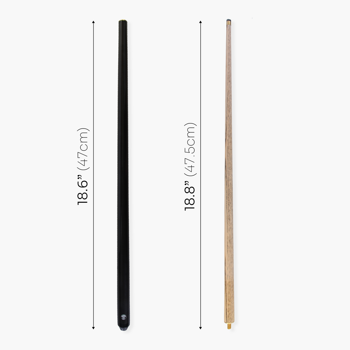Jonny 8 Ball 36 Inch BLACK JET JUNIOR 2 Pc Ash Pool Snooker Cue - 10mm Tip