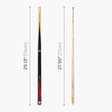 Baize Master Jimmy White 57" 2 piece Red Conquest Snooker Pool Cue - 9.5mm Tip with Burgundy Tri Tube Case