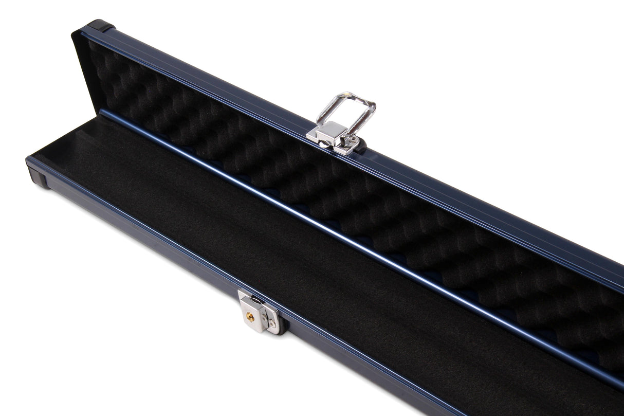 1 Piece Wide Aluminium LOCKABLE LUXURY Snooker Pool Cue Case - Holds 2 Cues