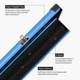 Baize Master Summit ¾ 2 Slot Luxury Aluminium Snooker and Pool Cue Case with Chunky Metal Ends – Holds 1 x ¾ Joint Cue + Extensions