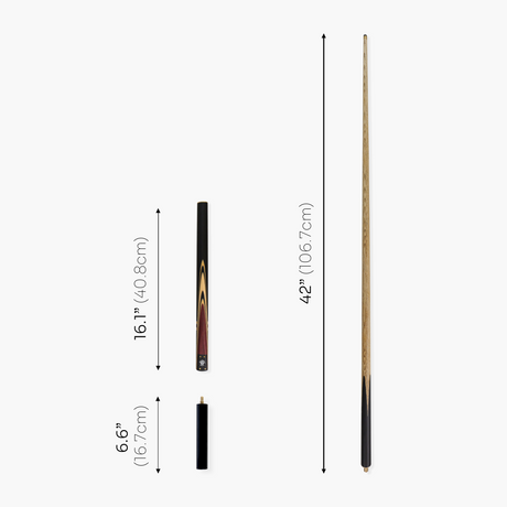 Jonny 8 Ball 57 Inch Traditional ¾ Jointed Ash Snooker Pool Cue 9mm tip + Mini Butt Jonny 8 Ball