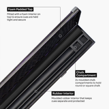 Baize Master Woodgrain 1 Piece 3 Slot Aluminium Snooker and Pool Cue Case - Holds 2 Cues + Extensions