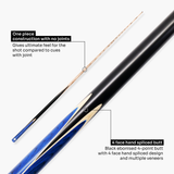 PRO147 Trident 1 Piece Snooker and Pool Cue and Case Set with 9.5mm Layered Tip