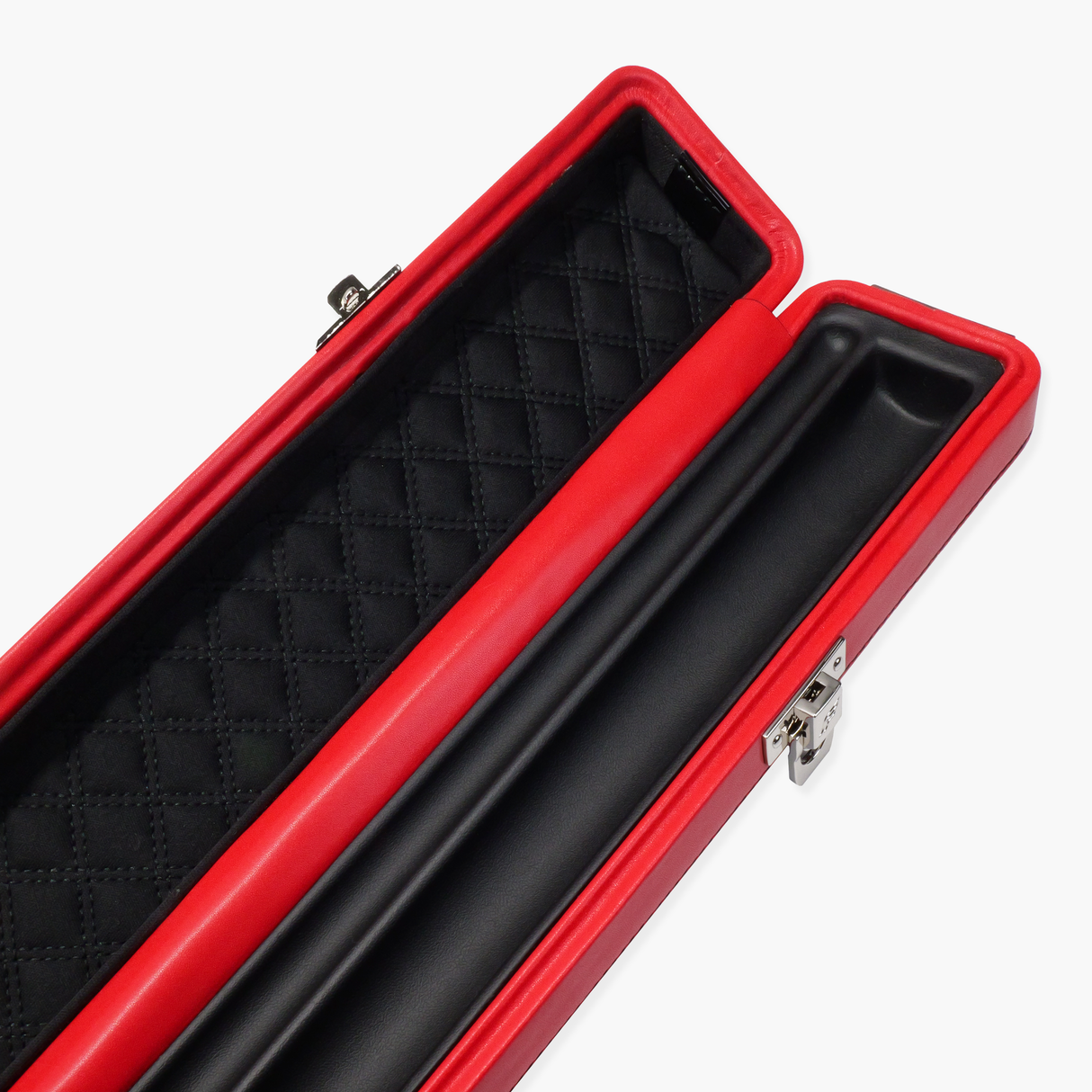 FFGM The Rocket Ronnie O'Sullivan 1 Piece 2 Slot Ultra Luxury Black and Red Snooker and Pool Cue Case - Holds 2 x One Piece Cues Cue + Case