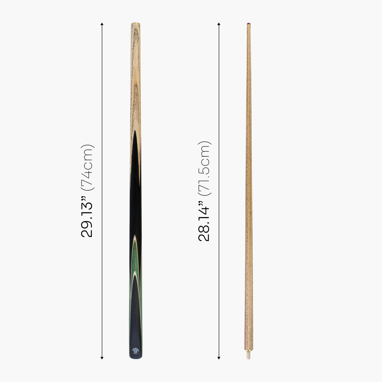 Jonny 8 Ball 2 Piece GREEN SNIPER Pool Cue and Case Set with Jonny 8 Ball Black Reinforced Case + 2 Chalks