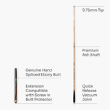 O'min Professional #4 3/4 Joint Snooker Cue with 9.75mm O'min Pro Tip