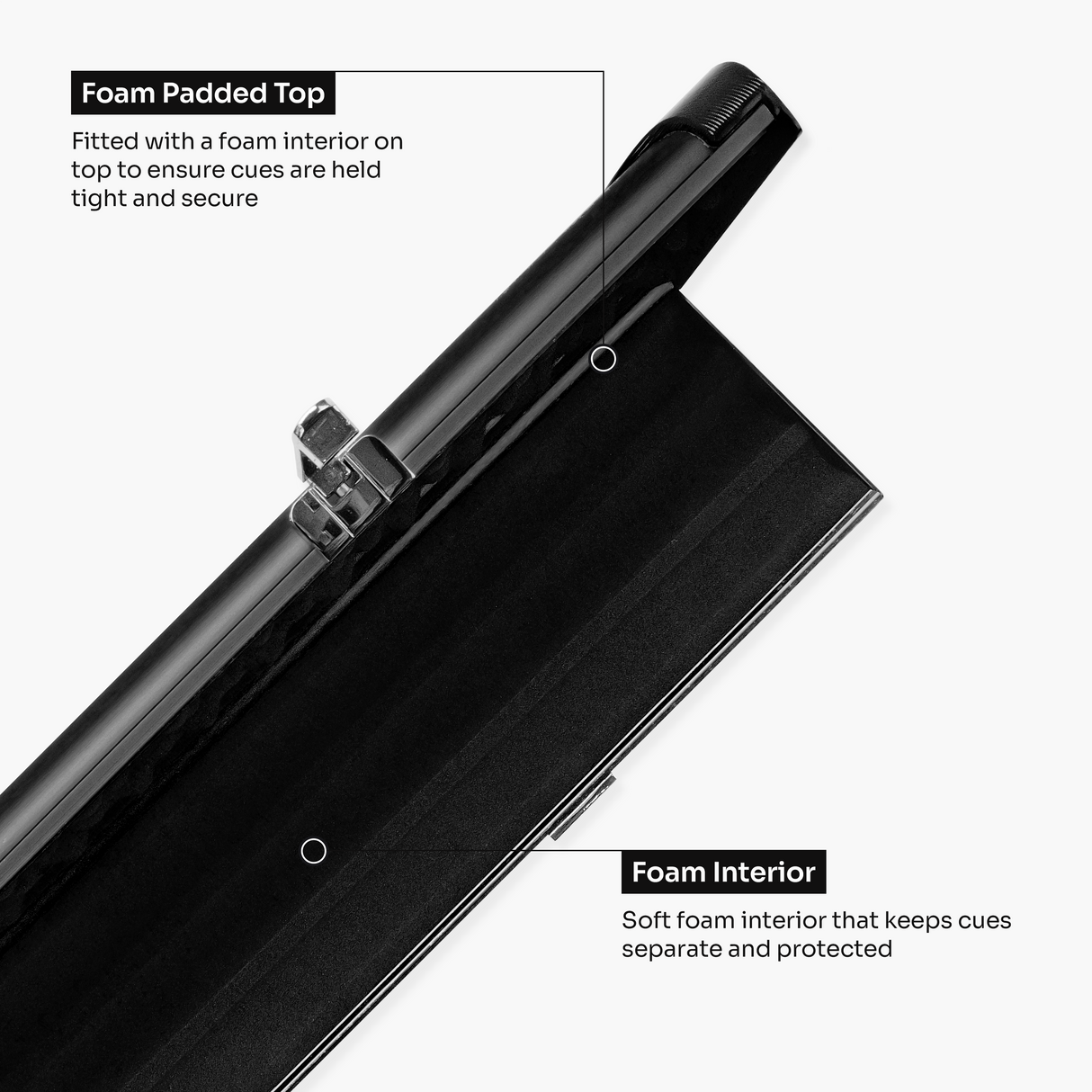 Baize Master Summit One Piece Three Slot Luxury Aluminium Snooker and Pool Cue Case with Chunky Metal Ends – Holds 3 x One Piece Cues