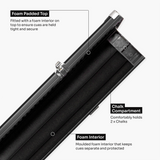 Baize Master Pro Line Wide 3/4 3 Slot Luxury Aluminium Snooker and Pool Cue Case - Holds 2 Cues