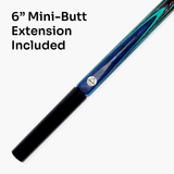 Baize Master Blue Admiral 2 Piece Snooker and Pool Cue with 9.5mm Pro-Impact Tip Baize Master