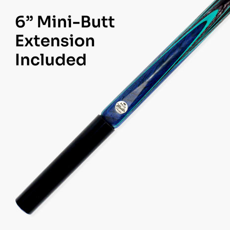 Baize Master Blue Admiral 2 Piece Snooker and Pool Cue with 9.5mm Pro-Impact Tip Baize Master