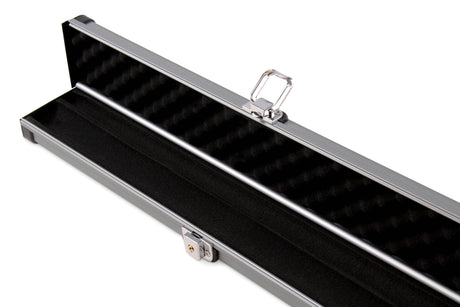 1 Piece Wide Aluminium LOCKABLE LUXURY Snooker Pool Cue Case - Holds 2 Cues