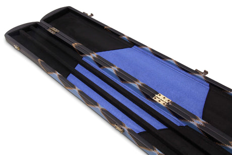 Baize Master 1 Piece DIAMONDS Luxury Round Ends Snooker Pool Cue Case with Studs - Holds 3 Cues