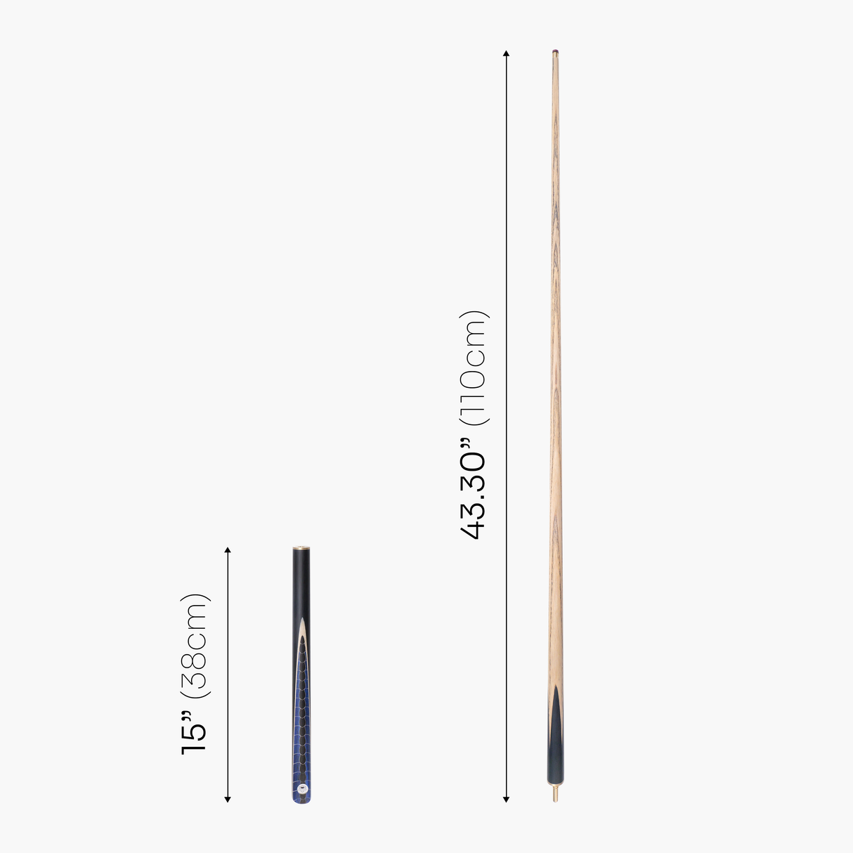 PRO147 Dragon Scale 57 Inch ¾ Joint Premium Ash Snooker and Pool Cue and Case Set with 9.5mm Professional Layered Tip