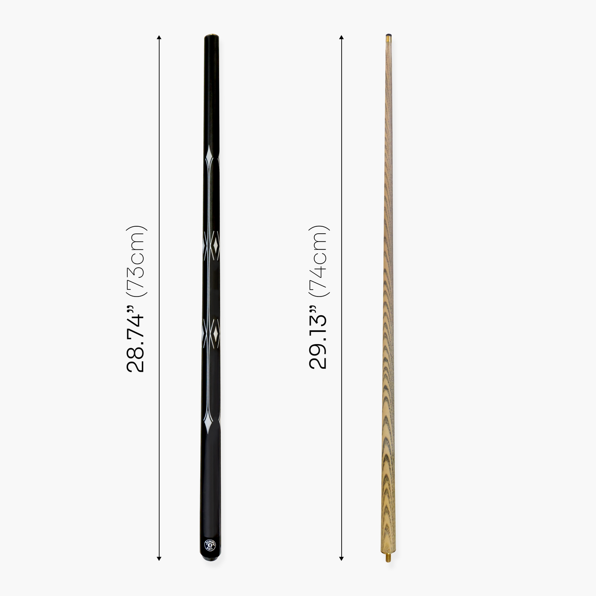 Jonny 8 Ball WHITE SPEAR 57 Inch 2 Piece Snooker Pool Cue and Case Set with 9.5mm Tip