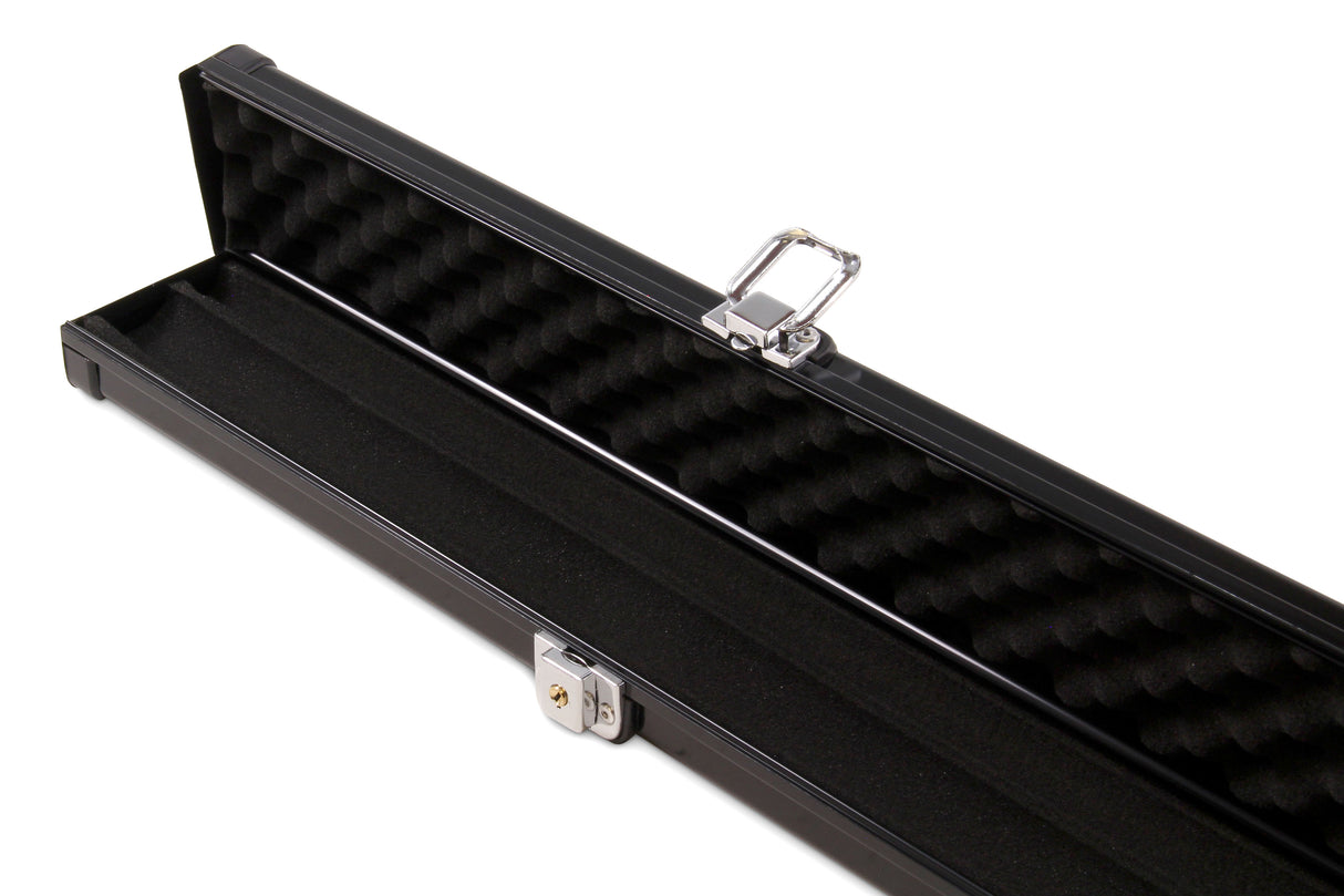 1 Piece Wide Aluminium LOCKABLE LUXURY Snooker Pool Cue Case - Holds 2 Cues