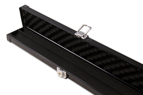 1 Piece Wide Aluminium LOCKABLE LUXURY Snooker Pool Cue Case - Holds 2 Cues