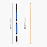 Jonny 8 Ball 4 Piece Hardwood Adjustable Snooker Pool Cue and HARD CASE Set with 4 x 11mm Spare Tips