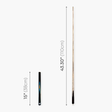 PRO147 Pearl Series Blue 57 Inch 3/4 Jointed Snooker Pool Cue 9.5mm Tip