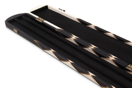 Baize Master 1 Piece DIAMONDS Luxury Round Ends Snooker Pool Cue Case with Studs - Holds 3 Cues