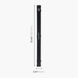 Baize Master Plain Black Deluxe Snooker and Pool Cue Case for 51 Inch Cues – Holds Two 1 Piece 51 Inch Cues