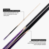 PRO147 Trident 1 Piece Snooker and Pool Cue and Case Set with 9.5mm Layered Tip