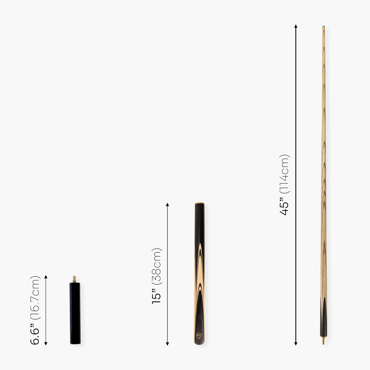 Baize Master Gold Series Maple Eclipse 58 Inch ¾ Joint Premium Ash Snooker Pool Cue 9.5mm Tip