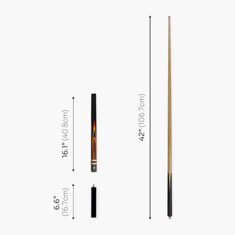 Jonny 8 Ball 57 Inch Traditional ¾ Jointed Ash Snooker Pool Cue 9mm tip + Mini Butt Jonny 8 Ball