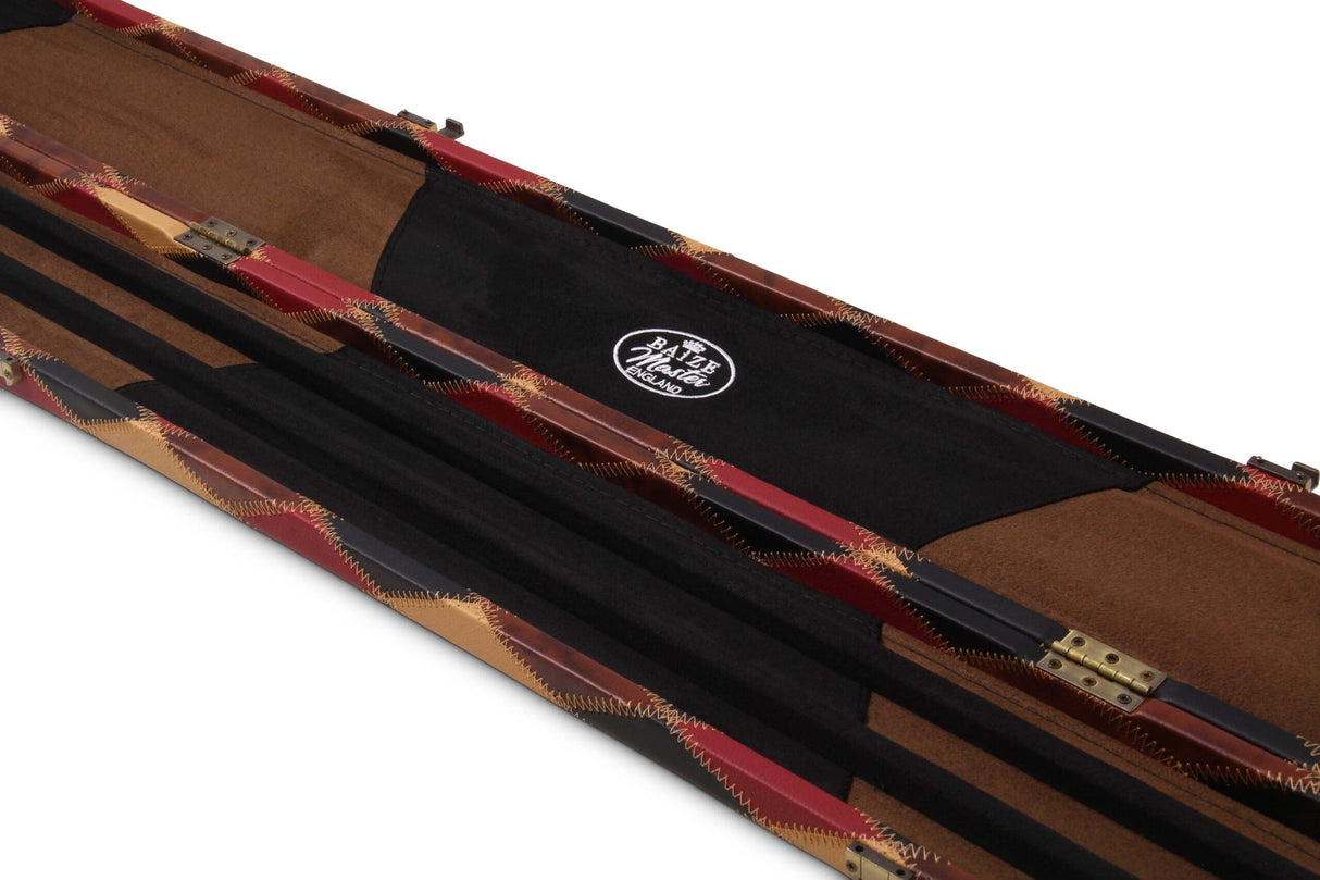 Baize Master 1 Piece DIAMONDS Luxury Round Ends Snooker Pool Cue Case with Studs - Holds 3 Cues