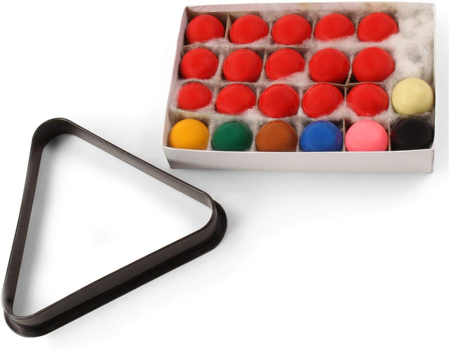 Funky Chalk 1 1/2 Inch 38mm Economy Kids Snooker Balls - 22 Ball Set (15 Reds) & TRIANGLE