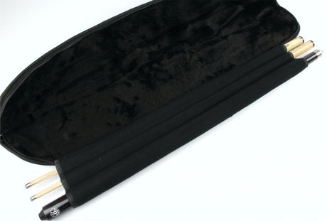Baize Master Luxury FUR LINED 2 Piece Snooker Pool Cue Case - Holds 1 Butt & 2 Shafts