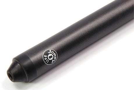 Jonny 8 Ball BLACK JET PRO PRECISION 57 Inch 8mm Tip English Pool Cue with Matching Ash Grain and Jonny 8 Ball BLACK REINFORCED Hard Case Jonny 8 Ball