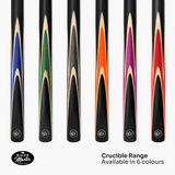 Baize Master CRUCIBLE 2 Piece Snooker and Pool Cue and Case Set with 9.5mm Red Layered Pro Tip