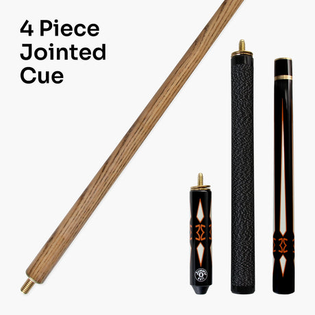 Jonny 8 Ball 'INCA' 9mm Tip Adjustable 4 Piece Ash Pool Cue & Soft Case Jonny 8 Ball