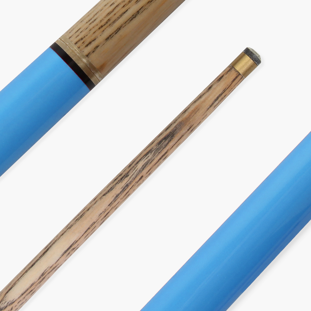 Jonny 8 Ball 42 Inch NEON BLUE JET JUNIOR 2pc ASH Snooker Pool Cue - 10mm Tip
