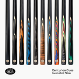 Baize Master Ember Centurion 58 Inch 3/4 Joint Hand Spliced Snooker and Pool Cue with 9.5mm Pro Impact Hybrid Tip Baize Master