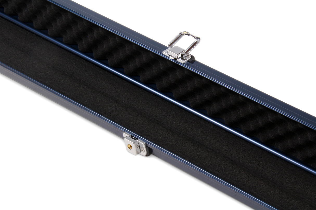 1 Piece Wide Aluminium LOCKABLE LUXURY Snooker Pool Cue Case - Holds 2 Cues