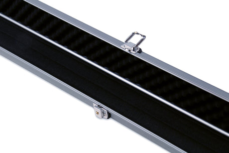 3/4 Lockable Aluminium Snooker Pool Cue Case with Tough Plastic Ends - Holds 1 3/4 Joint Cue + Extensions