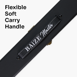 Baize Master Plain Black Deluxe Snooker and Pool Cue Case for 51 Inch Cues – Holds Two 1 Piece 51 Inch Cues