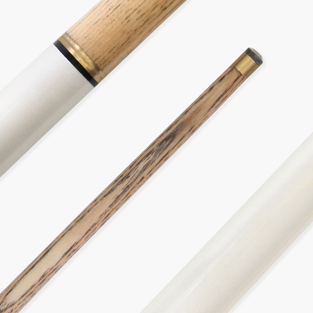 Jonny 8 Ball 42 Inch WHITE JET JUNIOR 2 Pc Ash Pool Snooker Cue - 10mm Tip