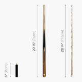 Baize Master Kingswood 57 Inch 2 Piece Snooker Pool Cue and Case Set 9.5mm Tip