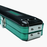 FFGM The Rocket Ronnie O'Sullivan 1 Piece 2 Slot Ultra Luxury Black and Green Snooker and Pool Cue Case - Holds 2 x One Piece Cues Cue + Case