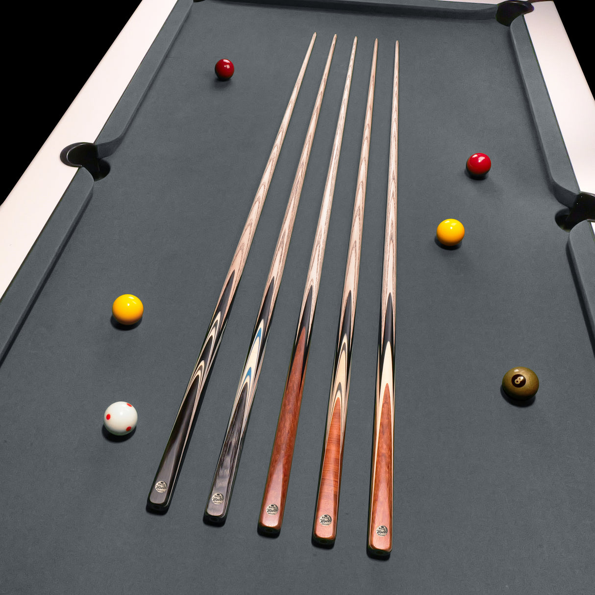 Baize Master Cobalt Marksman 57 Inch 1 Piece English Pool Cue with 8.5mm Baize Master Blue Pressed Tip