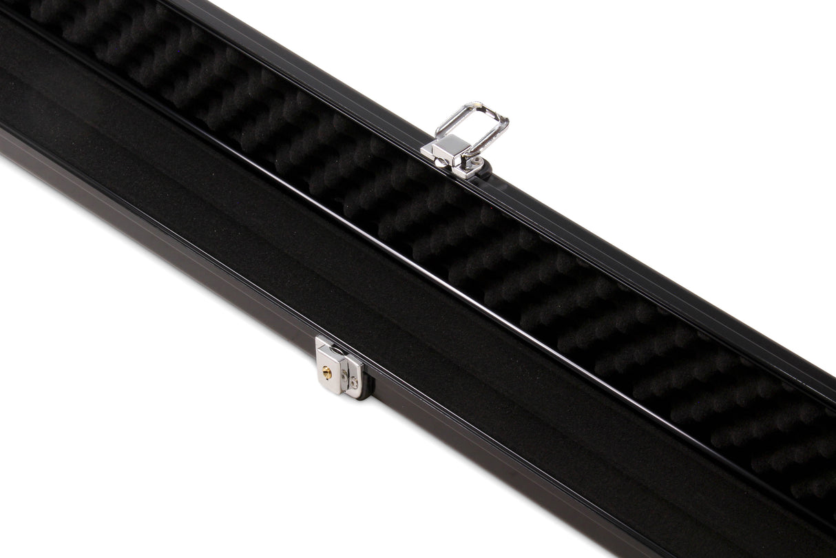 1 Piece Wide Aluminium LOCKABLE LUXURY Snooker Pool Cue Case - Holds 2 Cues