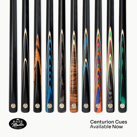 Baize Master Emerald Centurion 58 Inch 3/4 Joint Hand Spliced Snooker and Pool Cue with 9.5mm Pro Impact Hybrid Tip Baize Master