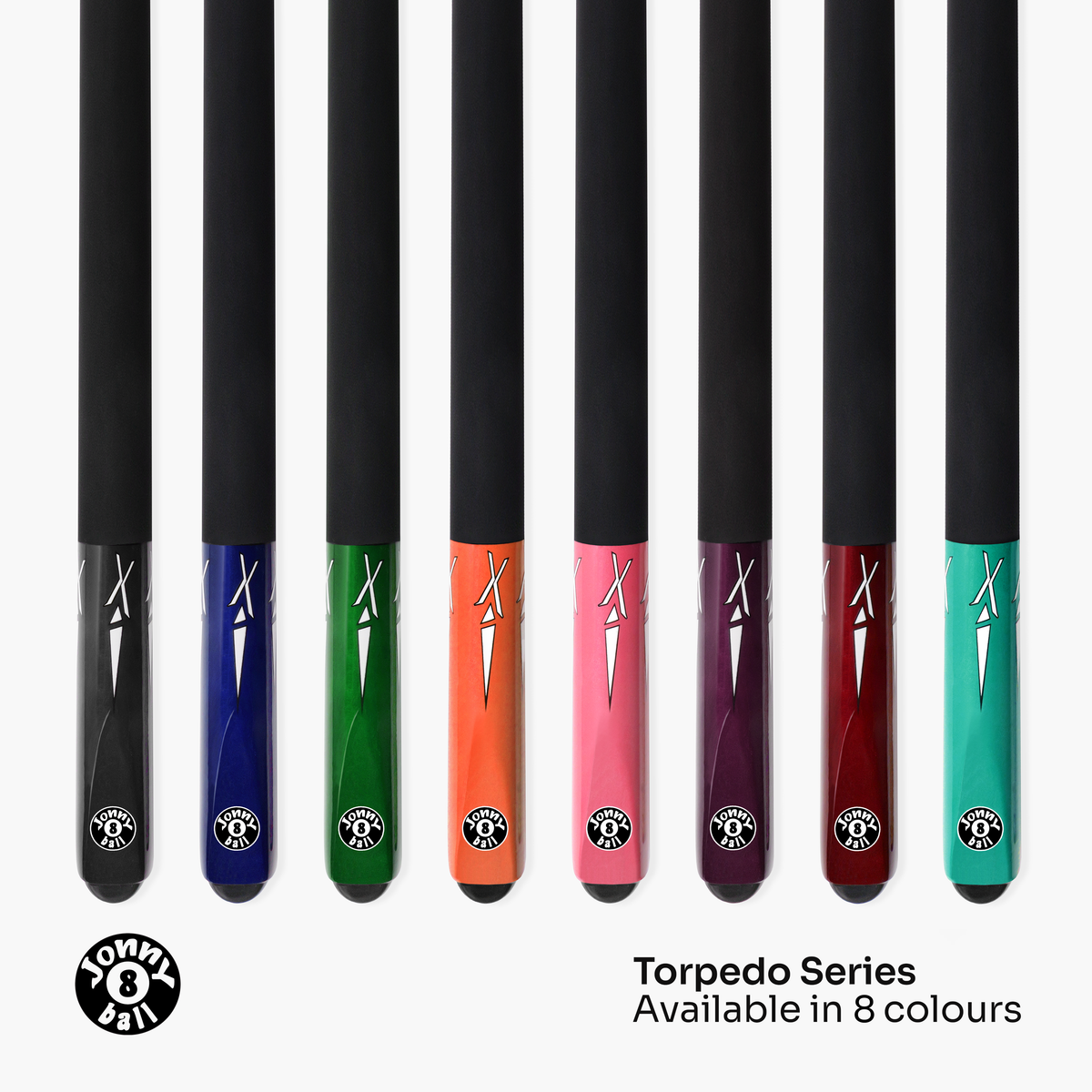 Jonny 8 Ball Purple Torpedo 48 Inch 2 Piece Junior Kids Snooker and Pool Cue 9.5mm Tip