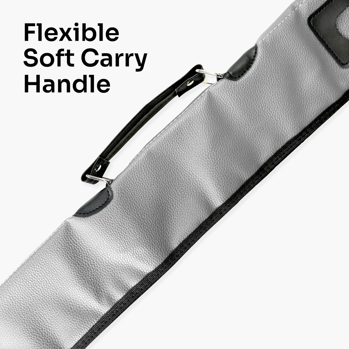 Quality Thick Padded Silver Vinyl 2pc Soft Cue Case Cue & Case
