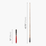 PRO147 TRIUMPH 3/4 Joint Premium Ash Snooker and Pool Cue and Case Set with 9.5mm Professional Layered Tip