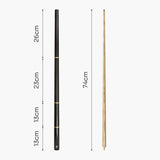 Jonny 8 Ball COMBI Length Adjustable 5 Piece Ash Snooker Pool Cue – 9mm Tip