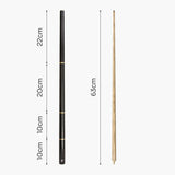 Jonny 8 Ball JUNIOR COMBI 48 Inch Adjustable 5pc Ash Pool Snooker Cue – 9mm Tip
