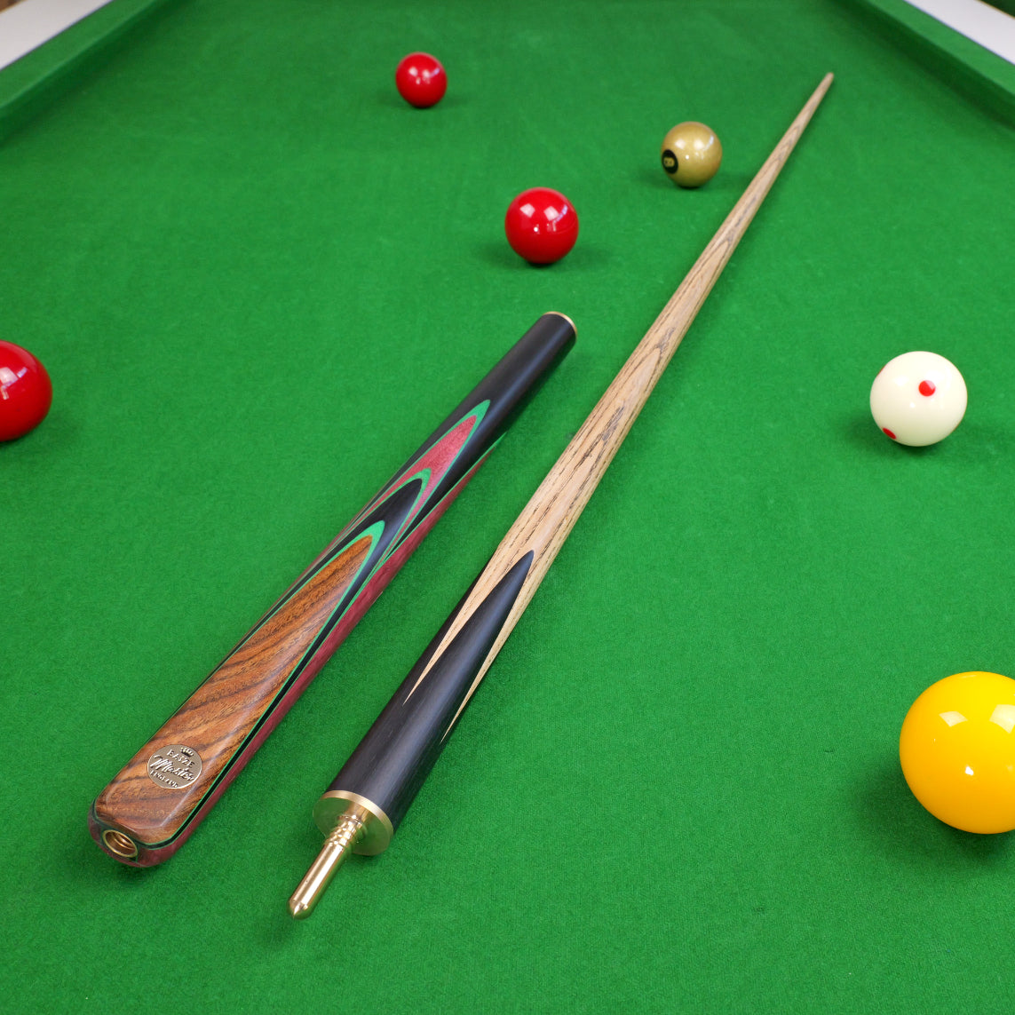 Baize Master Scarlet Marksman ¾ Joint English Pool Cue with 8.5mm Baize Master Blue Pressed Tip